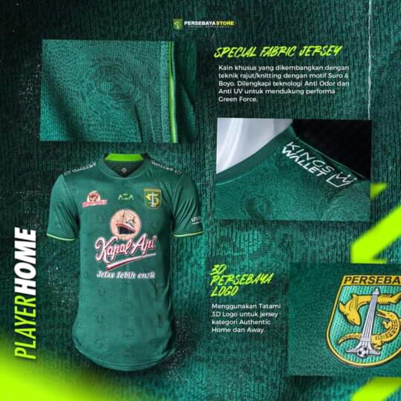 Persebaya Surabaya 2022-23 Home Kit