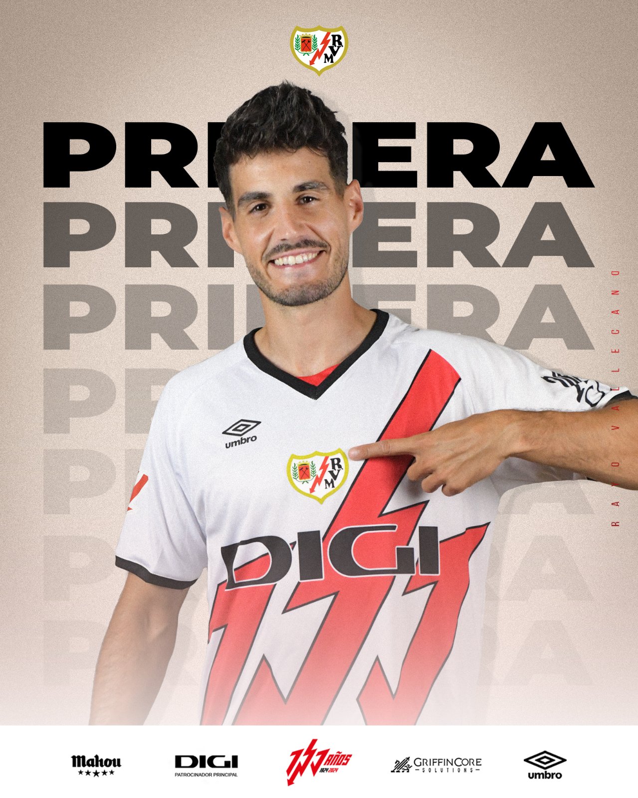 Rayo Vallecano 2024 25 Home Kit