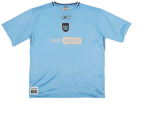 2003-04 Manchester City Match Issue Signed Home Shirt Fowler #8