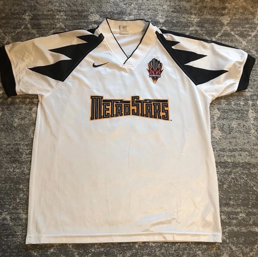 MLS メトロスターズ ユニフォーム　激レア Metrostars - soccer jersey Replica Retro shirt, lalas, 1998