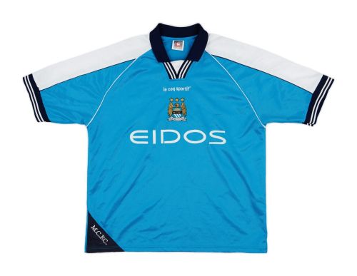 ウェア Manchester City  Uniform 1999/2000 MANCHESTER CITY 1999 2000 AWAY SHIRT FOOTBALL SOCCER JERSEY