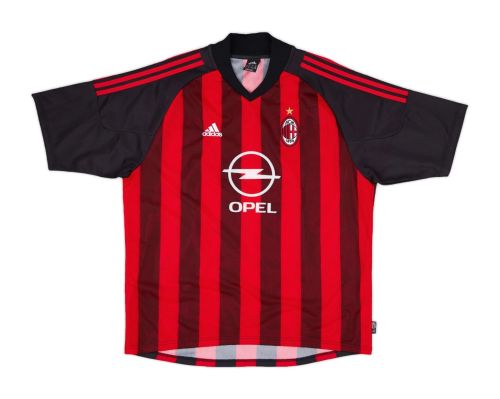 adidas ACミラン 02-03 2XO 2002 2003 adidas AC Milan 2002-2003 Home Jersey Medium Red Black Italy