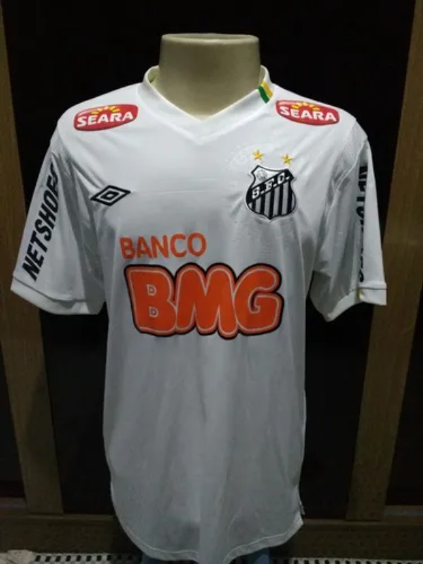 SANTOS S.F.C BANCO BMG SEARA半袖XL Santos Jersey Brasil Brazil Soccer Futbol Jersey 10 Vintage